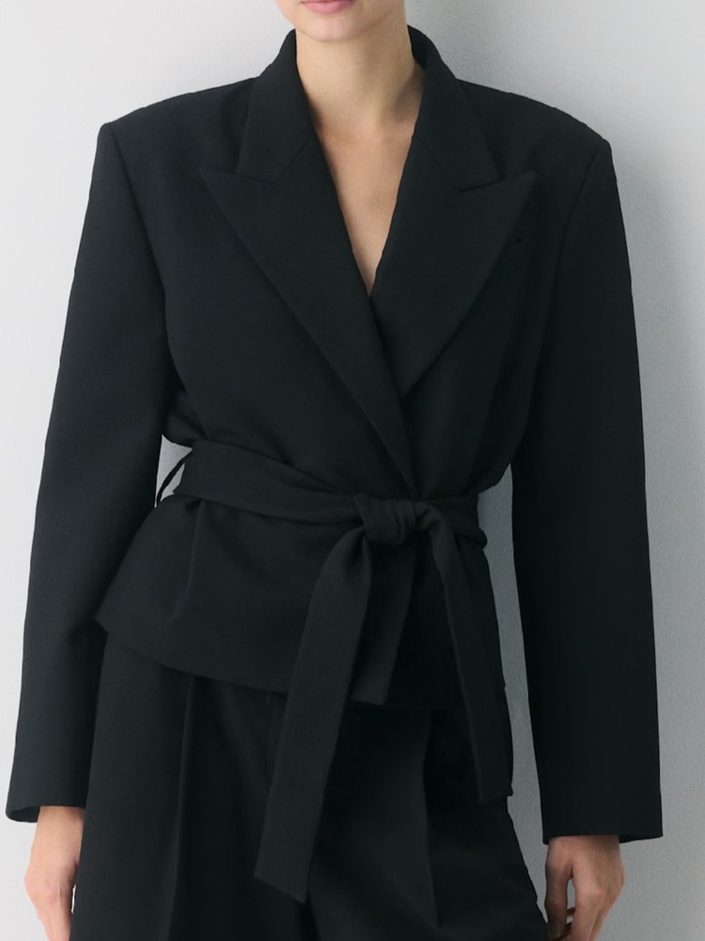 Babaton Black Belted Blazer
